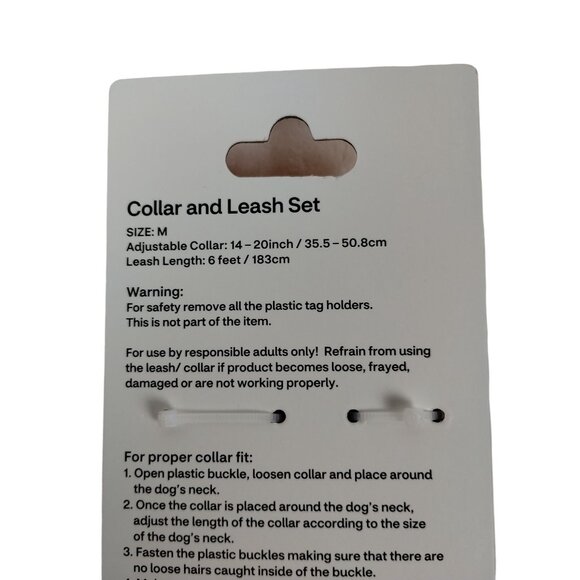 Pet Central Dog Medium 14 to 20 inch Red and Green Plaid Collar and Leash Set - Picture 4 of 4